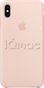Силиконовый чехол для iPhone Xs Max, цвет «розовый песок», оригинальный Apple