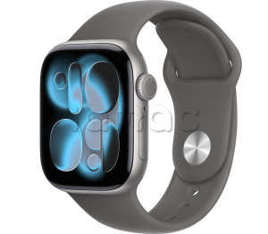 Купить Apple Watch Series 11 // 42мм GPS // Корпус из алюминия цвета "серый космос", спортивный ремешок цвета "серый камень"