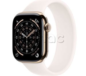 Купить Apple Watch Series 11 // 42мм GPS+Cellular // Корпус из титана золотого цвета, монобраслет цвета "светлые румяна"