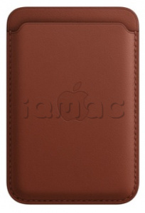 Кожаный чехол-бумажник MagSafe для iPhone 14 Pro, цвет Umber/Темно-коричневый