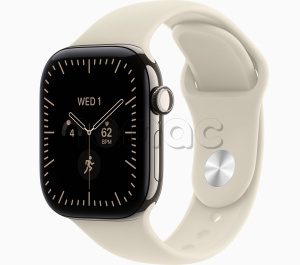 Купить Apple Watch Series 12 // 42мм GPS+Cellular // Корпус из титана натурального цвета, спортивный ремешок песочного цвета