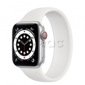 Купить Apple Watch Series 6 // 40мм GPS + Cellular // Корпус из алюминия серебристого цвета, монобраслет белого цвета