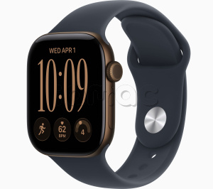 Купить Apple Watch Series 12 // 42мм GPS // Корпус из алюминия бронзового цвета, спортивный ремешок синего цвета