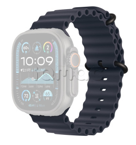 49мм Ремешок Ocean Band цвета "Морской синий", отделка из черного титана, для Apple Watch Ultra