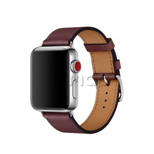 38/40 мм ремешок Simple Tour из кожи Swift цвета Bordeaux для Apple Watch Hermès
