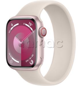 Купить Apple Watch Series 9 // 41мм GPS+Cellular // Корпус из алюминия розового цвета, монобраслет цвета "сияющая звезда"