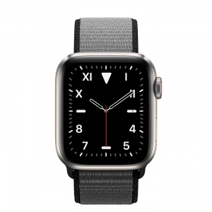 Купить Apple Watch Series 5 // 40мм GPS + Cellular // Корпус из титана, спортивный браслет цвета «тёмный графит»