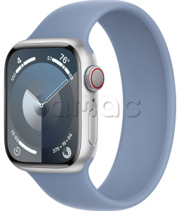 Купить Apple Watch Series 9 // 45мм GPS+Cellular // Корпус из алюминия серебристого цвета, монобраслет цвета "синяя зима"