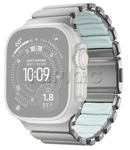 Титановый светящийся браслет Nomad Stratos Band (Natural/Icy Blue Glow)