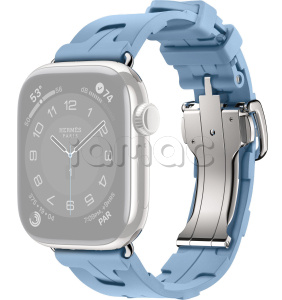 46мм Ремешок Hermès Kilim Single Tour цвета Bleu Pastel для Apple Watch