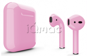 Купить AirPods - беспроводные наушники Apple (Светло-розовый, глянец)