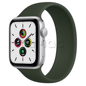 Купить Apple Watch SE // 44мм GPS // Корпус из алюминия серебристого цвета, монобраслет цвета «Кипрский зелёный» (2020)