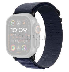 49мм Ремешок Alpine Loop цвета "Морской синий", отделка из черного титана, для Apple Watch Ultra