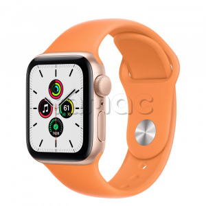Купить Apple Watch SE // 40мм GPS // Корпус из алюминия золотого цвета, спортивный ремешок цвета «Весенняя мимоза»