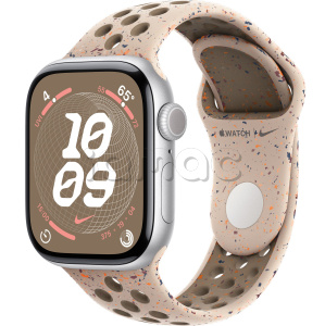 Купить Apple Watch Series 10 // 42мм GPS (Custom) Корпус из алюминия серебристого цвета, спортивный ремешок Nike цвета "Пустынный камень"