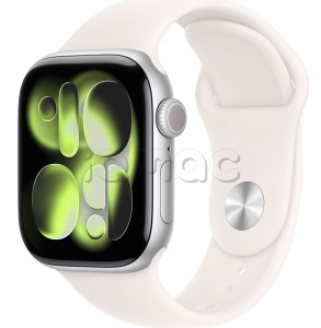 Купить Apple Watch Series 11 // 46мм GPS // Корпус из алюминия серебристого цвета, спортивный ремешок цвета "светлые румяна"
