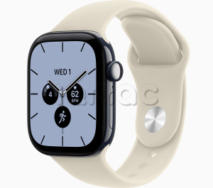 Купить Apple Watch Series 12 // 42мм GPS+Cellular // Корпус из керамики синего цвета, спортивный ремешок песочного цвета