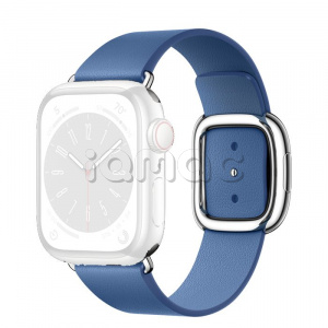 41мм L Кожаный ремешок лазурного цвета с современной пряжкой (Modern Buckle)  для Apple Watch