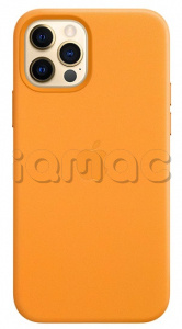 Кожаный чехол MagSafe для iPhone 12 Pro, цвет «Золотой апельсин»
