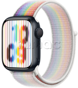 Купить Apple Watch Series 9 // 45мм GPS // Корпус из алюминия цвета "темная ночь", спортивный браслет цвета Pride Edition