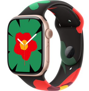 Apple Watch Series 11 // 46мм GPS // Корпус из алюминия цвета "розовое золото", спортивный ремешок цвета Unity Bloom