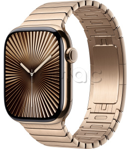Купить Apple Watch Series 10 // 46мм GPS+Cellular // Корпус из титана золотого цвета, блочный браслет золотого цвета