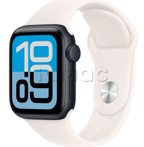 Купить Apple Watch SE 3 // 44мм GPS // Корпус из алюминия цвета "полуночный", спортивный ремешок цвета "светлые румяна" (2025)