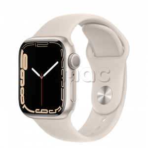 Купить Apple Watch Series 7 // 41мм GPS // Корпус из алюминия цвета «сияющая звезда», спортивный ремешок цвета «сияющая звезда»