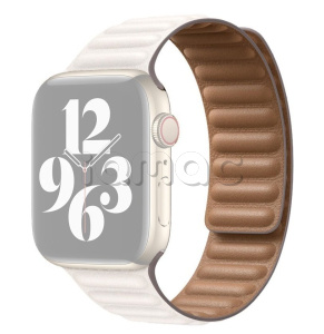 44мм M/L Кожаный ремешок цвета «Белый мел» со скрытой магнитной застежкой для Apple Watch