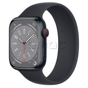 Купить Apple Watch Series 8 // 45мм GPS + Cellular // Корпус из алюминия цвета "темная ночь", монобраслет цвета "темная ночь"