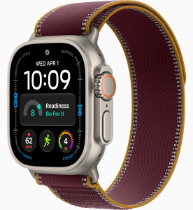 Apple Watch Ultra 4 (2026) // 49мм GPS+Cellular // Корпус из титана, ремешок Trail Loop бордового цвета