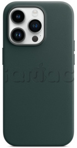 Кожаный чехол MagSafe для iPhone 14 Pro Max, цвет Forest Green/Зеленый лес