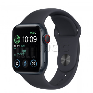 Купить Apple Watch SE // 40мм GPS + Cellular // Корпус из алюминия цвета «тёмная ночь», спортивный ремешок цвета «тёмная ночь» (2022-2023)