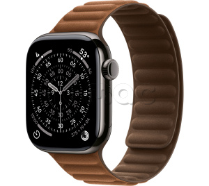 Купить Apple Watch Series 11 // 42мм GPS+Cellular // Корпус из титана сланцевого цвета, браслет карамельного цвета, с магнитной застежкой