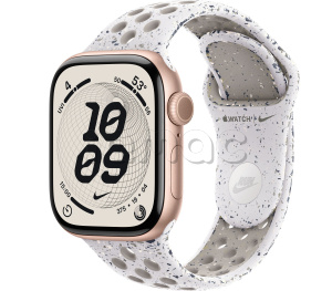 Купить Apple Watch Series 11 // 42мм GPS // Корпус из алюминия цвета "розовое золото", спортивный ремешок Nike цвета "завуалированный серый"