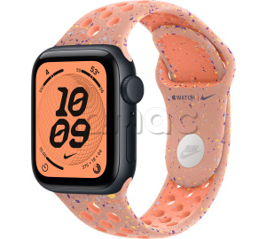 Купить Apple Watch SE 3 // 40мм GPS // Корпус из алюминия цвета "полуночный", спортивный ремешок Nike цвета "альпийский розовый" (2025)