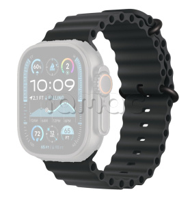 49мм Ремешок Ocean Band черного цвета, отделка из черного титана, для Apple Watch Ultra