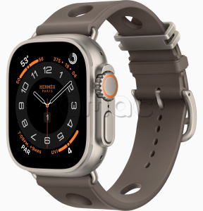 Купить Apple Watch Hermès Ultra 4 (2026) // 49мм GPS+Cellular // Корпус из титана, браслет Scub’H Diving цвета Gris Titane
