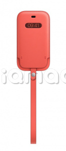 Кожаный чехол-конверт MagSafe для iPhone 12 mini, цвет «Розовый цитрус»