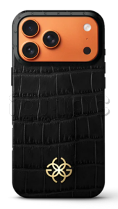 Чехол Golden Concept для iPhone 17 Pro, Embossed Croco Logo