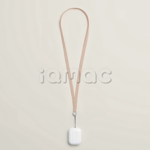 Шнурок Hermès через плечо для AirPods, цвет Soft Pink/ Нежно-розовый