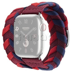 41мм Ремешок Hermès Bridon Double Tour цвета Rouge H для Apple Watch