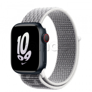 Купить Apple Watch Series 8 // 41мм GPS + Cellular // Корпус из алюминия цвета "темная ночь", спортивный браслет Nike цвета "снежная вершина/черный"