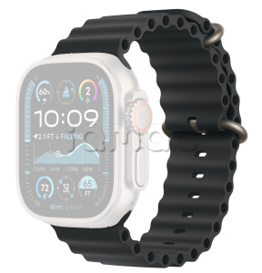 49мм Ремешок Ocean Band черного цвета, отделка из натурального титана, для Apple Watch Ultra