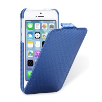 Чехол Melkco для iPhone 5C Leather Case Jacka Type Carbon Fiber Pattern - Blue