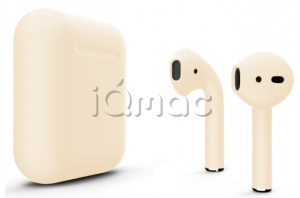 Купить AirPods - беспроводные наушники Apple (Экрю, матовый)