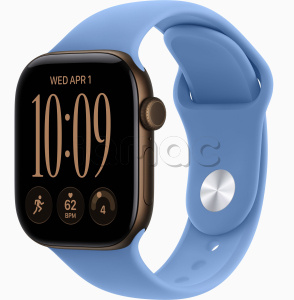 Купить Apple Watch Series 12 // 46мм GPS // Корпус из алюминия бронзового цвета, спортивный ремешок голубого цвета