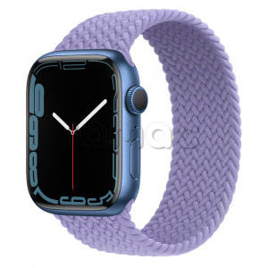 Купить Apple Watch Series 7 // 45мм GPS // Корпус из алюминия синего цвета, плетёный монобраслет цвета «английская лаванда»