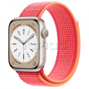 Купить Apple Watch Series 8 // 45мм GPS // Корпус из алюминия цвета "сияющая звезда", спортивный браслет цвета (PRODUCT)RED