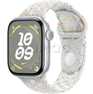 Купить Apple Watch Series 10 // 42мм GPS // Корпус из алюминия серебристого цвета, спортивный ремешок Nike цвета "Чистая платина"